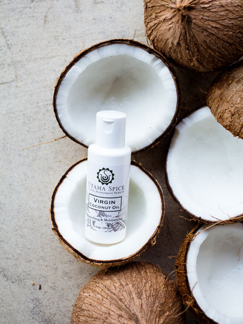 utama spice essential argan oil coconut oil hair face body benefits